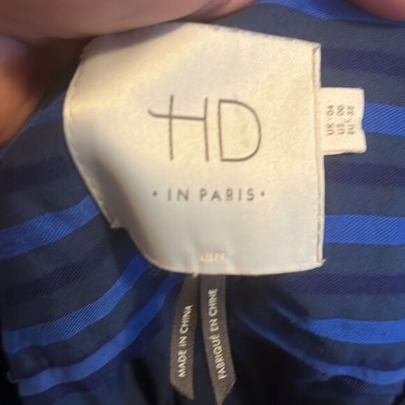 Anthropologie HD In Paris Blue Cerulean Stripe Dress Boho Feminine Contemporary - Picture 16 of 16